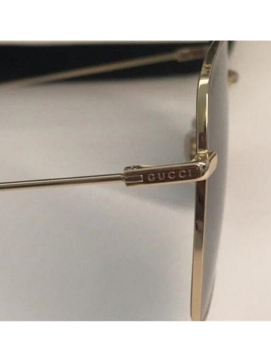 New Authentic Gucci GG1031S 001 Gold Square Sunglasses Grey Gradient Lenses main image 9
